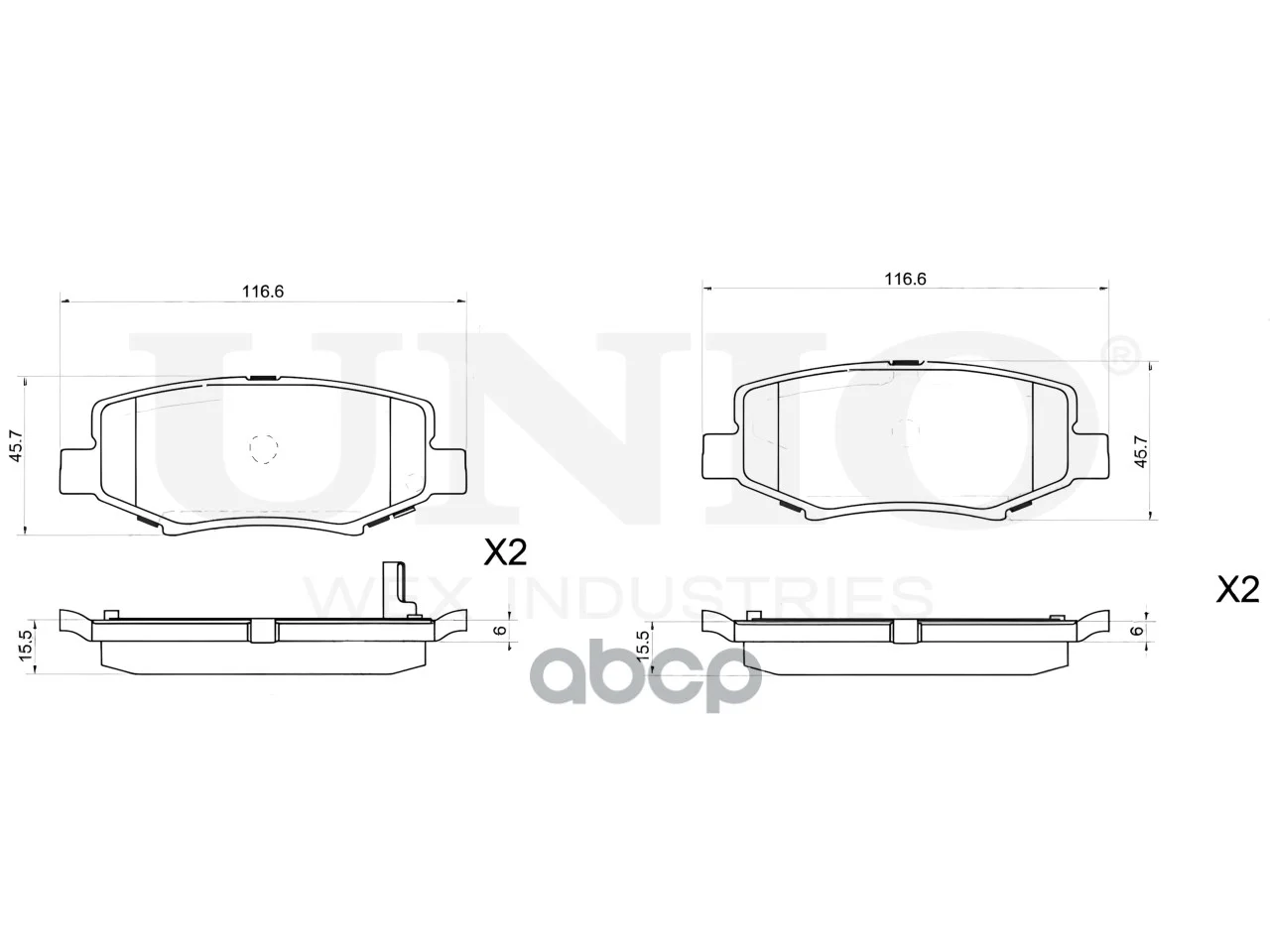 Колодки тормозные JEEP WRANGLER 06- задн.диск. - миниатюра 4