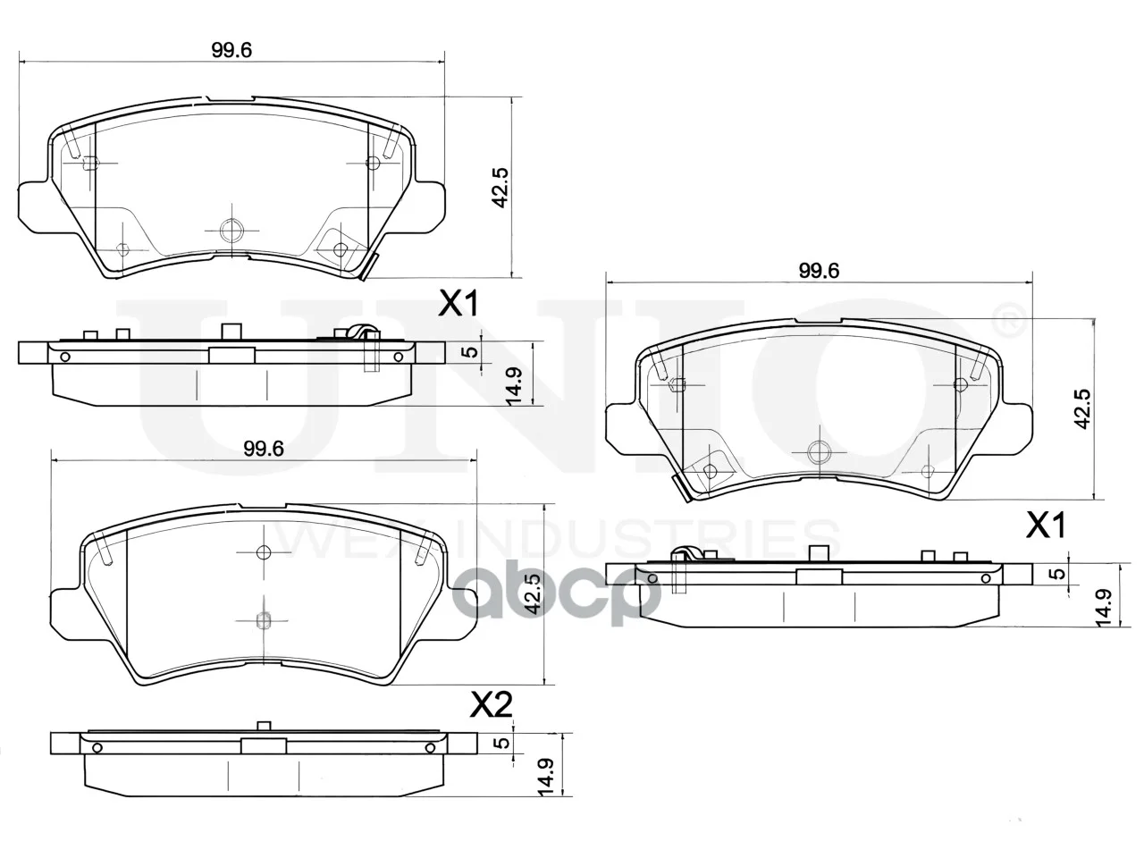 Колодки тормозные KIA OPTIMA 11- задн.диск. - миниатюра 4