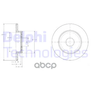 Диск тормозной 2шт в упаковке BG3761 Delphi - изображение 1