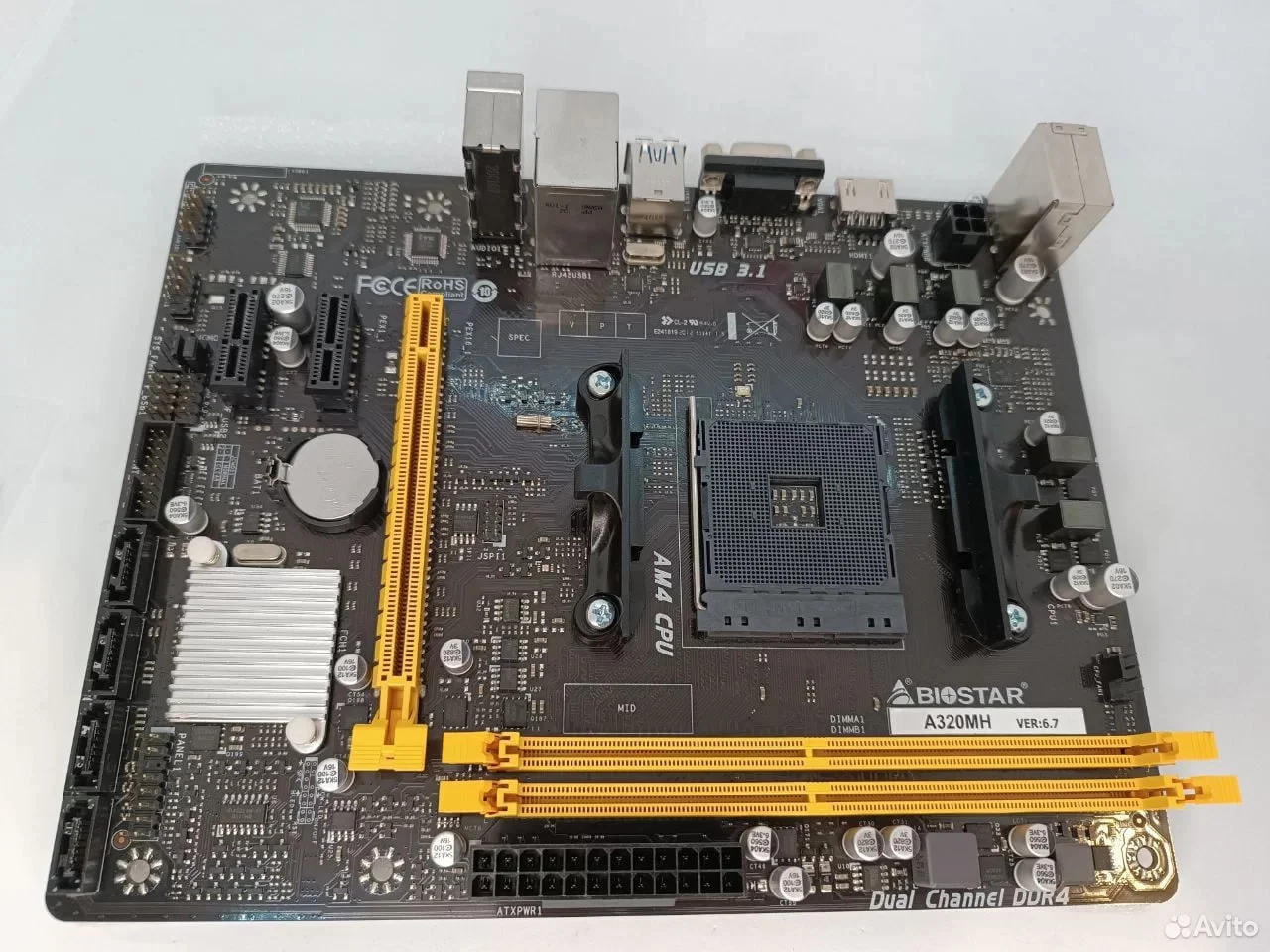 Материнская плата Biostar A320MH ver 6.0 AM4 DDR4 - миниатюра 5