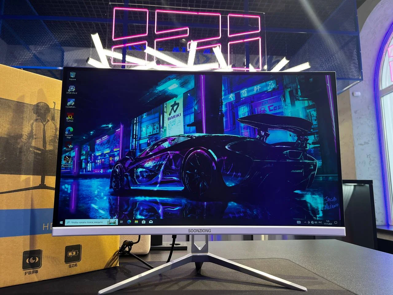 Игровой монитор 27" Soonziong 144гц FullHd изогнутый - миниатюра 2