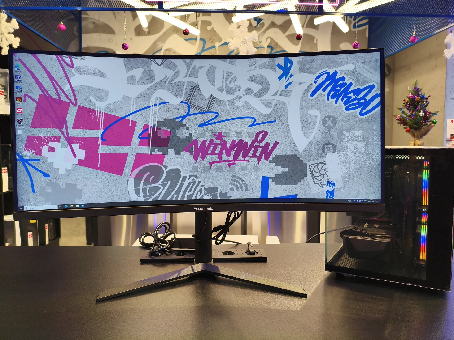 Игровой монитор 34" VecorSonic 200Гц, изогнутый - изображение 1