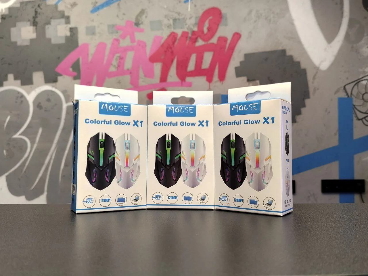 Новая игровая мышка Colorful Glow x1 black - изображение 1