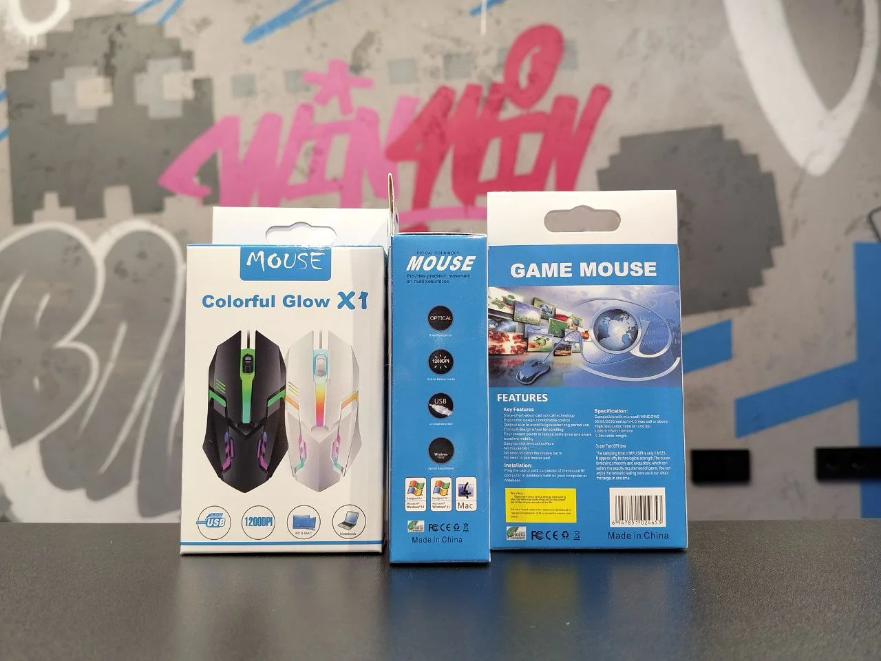 Новая игровая мышка Colorful Glow x1 black - миниатюра 2