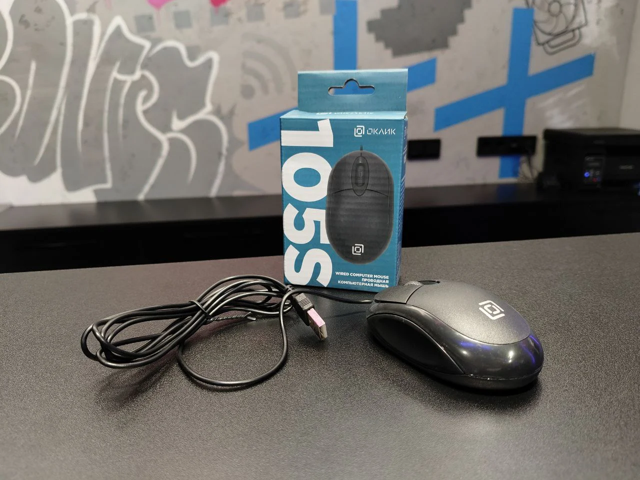 Новая мышка проводная Oklick 105S - миниатюра 3