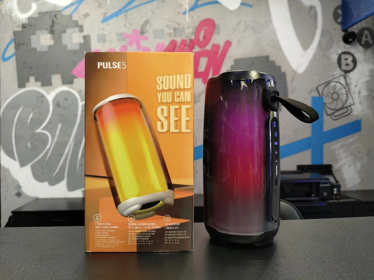 Колонка JBL Pulse 5, портативная, Bluetooth, реплика - миниатюра 2