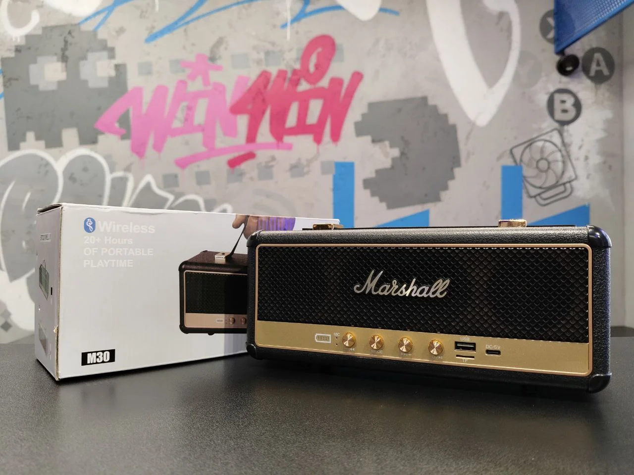Колонка Marshall M30, портативная, Bluetooth, реплика - миниатюра 2