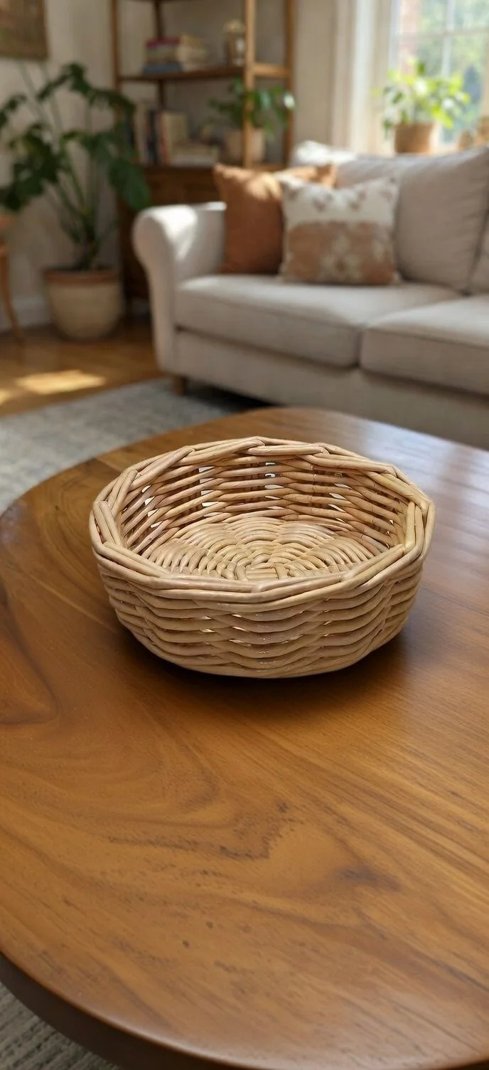 Корзинка из бумажной лозы - изображение 1