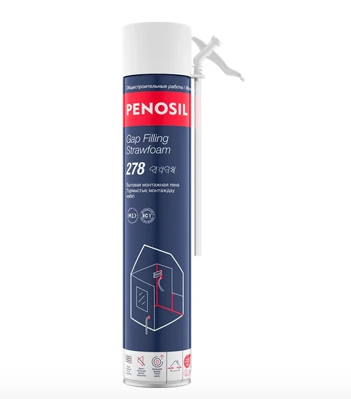 Бытовая пена с трубочкой-аппликатором 650мл/0.752гр PENOSIL Gap Filling Strawfoam 278 - изображение 1