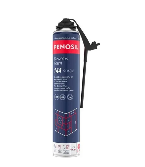 Пена монтажная с пистолетом-аппликатором, всесезонная 750мл Penosil EasyGun Foam 144 - изображение 1