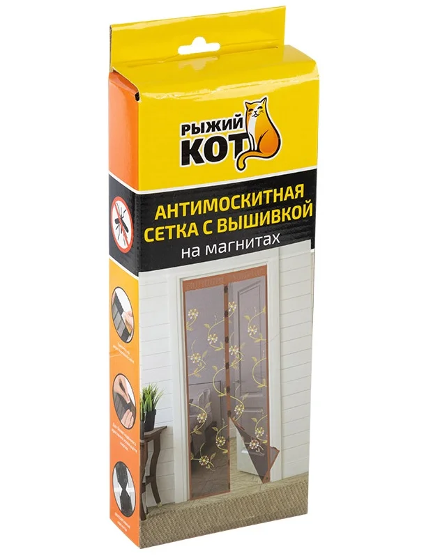 Сетка антимоскитная с вышивкой на магнитах 100*210 см "Капутомоскито" - изображение 1