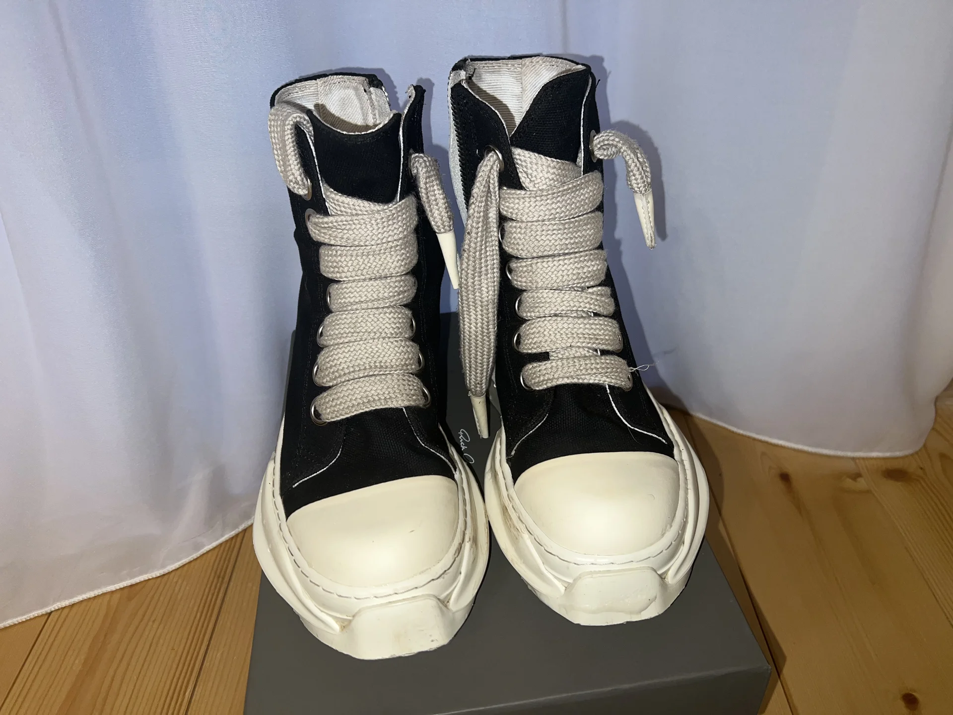 Кеды Rick owens abstract black - миниатюра 2