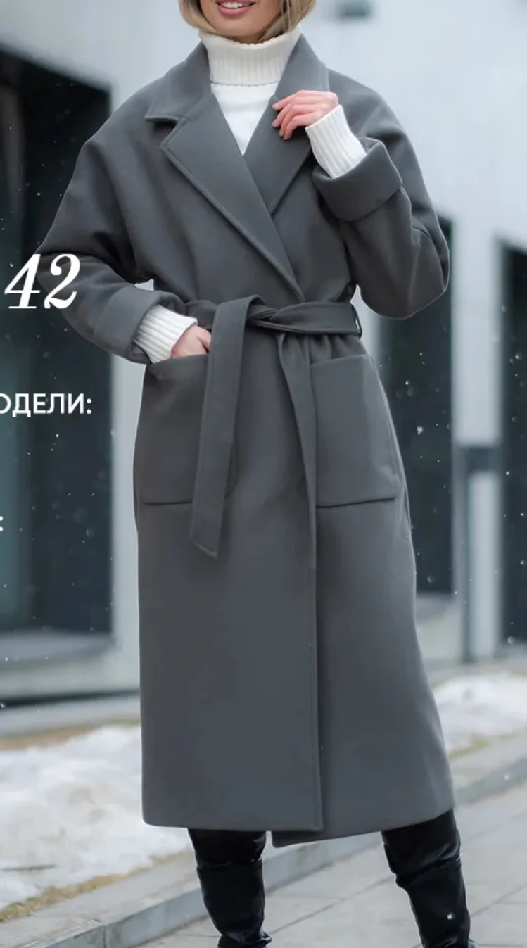 Осеннее пальто женское на осень 44 размер - миниатюра 6