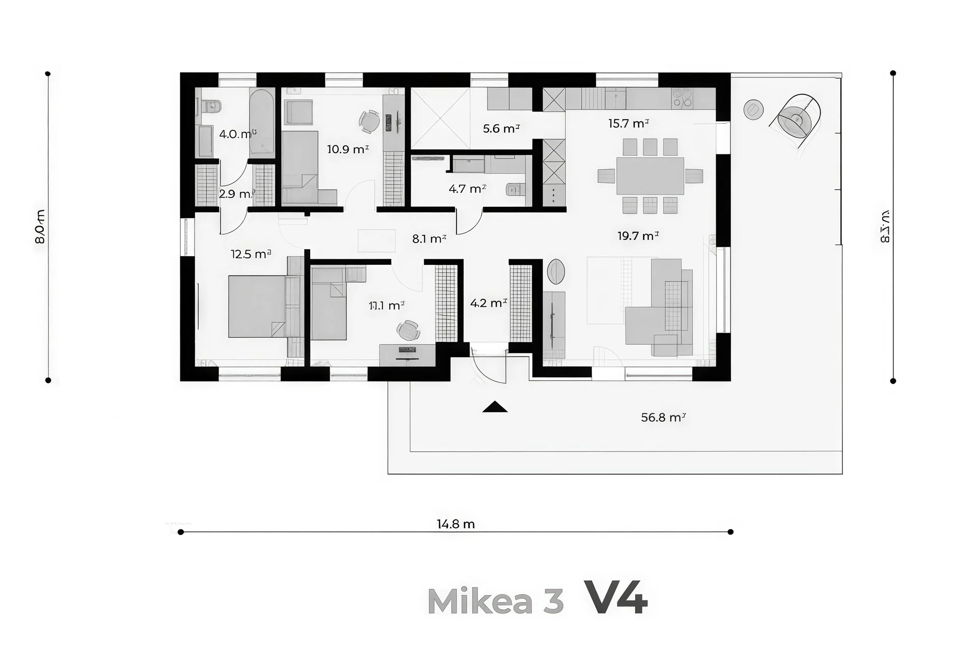 Проект дома Mikea 5 second floor - миниатюра 4