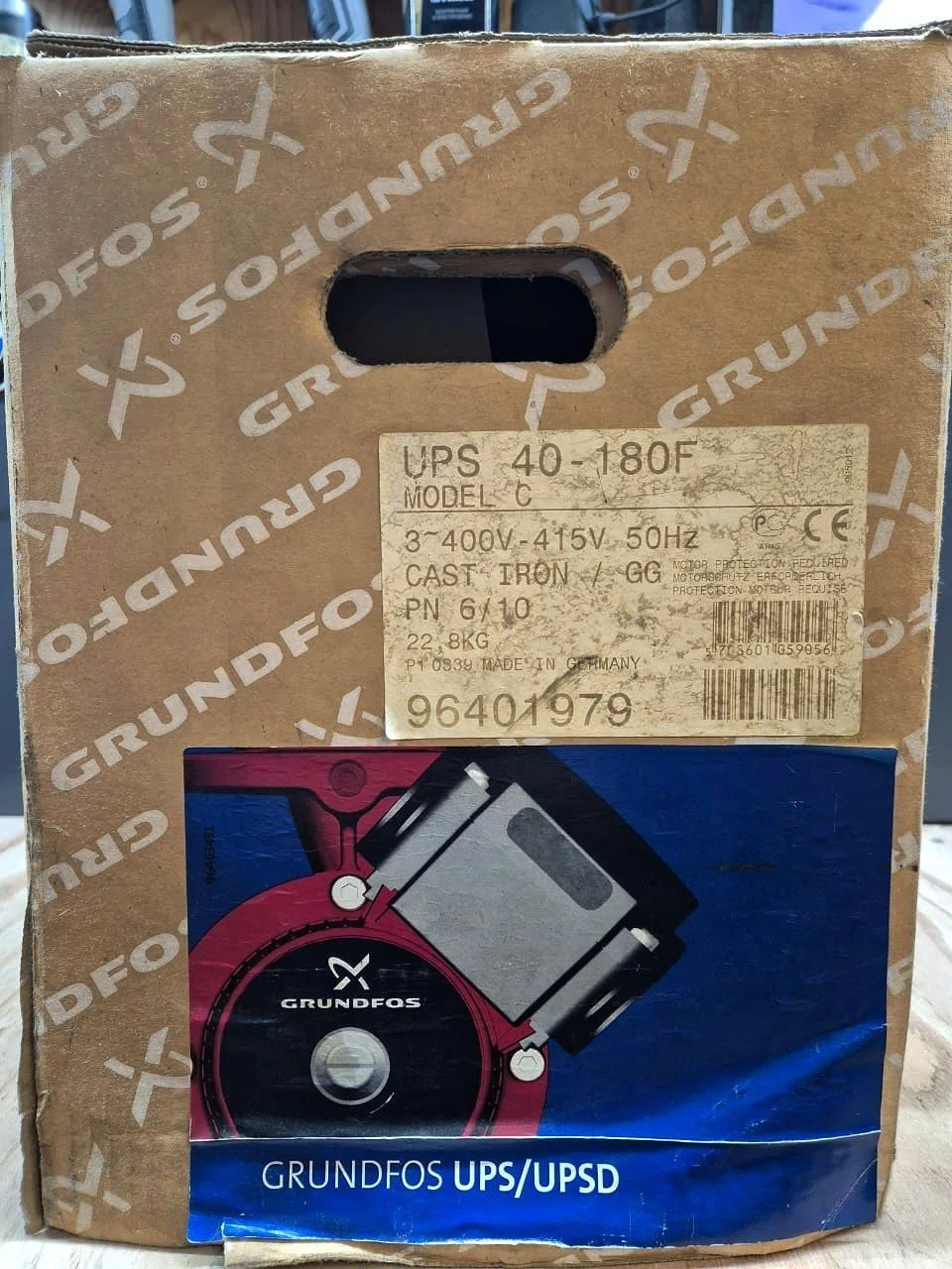 Насос циркуляционный Grundfos UPS 40-180 F - миниатюра 4