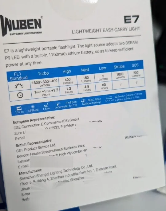 Wuben E7 лучший налобный фонарь - миниатюра 3