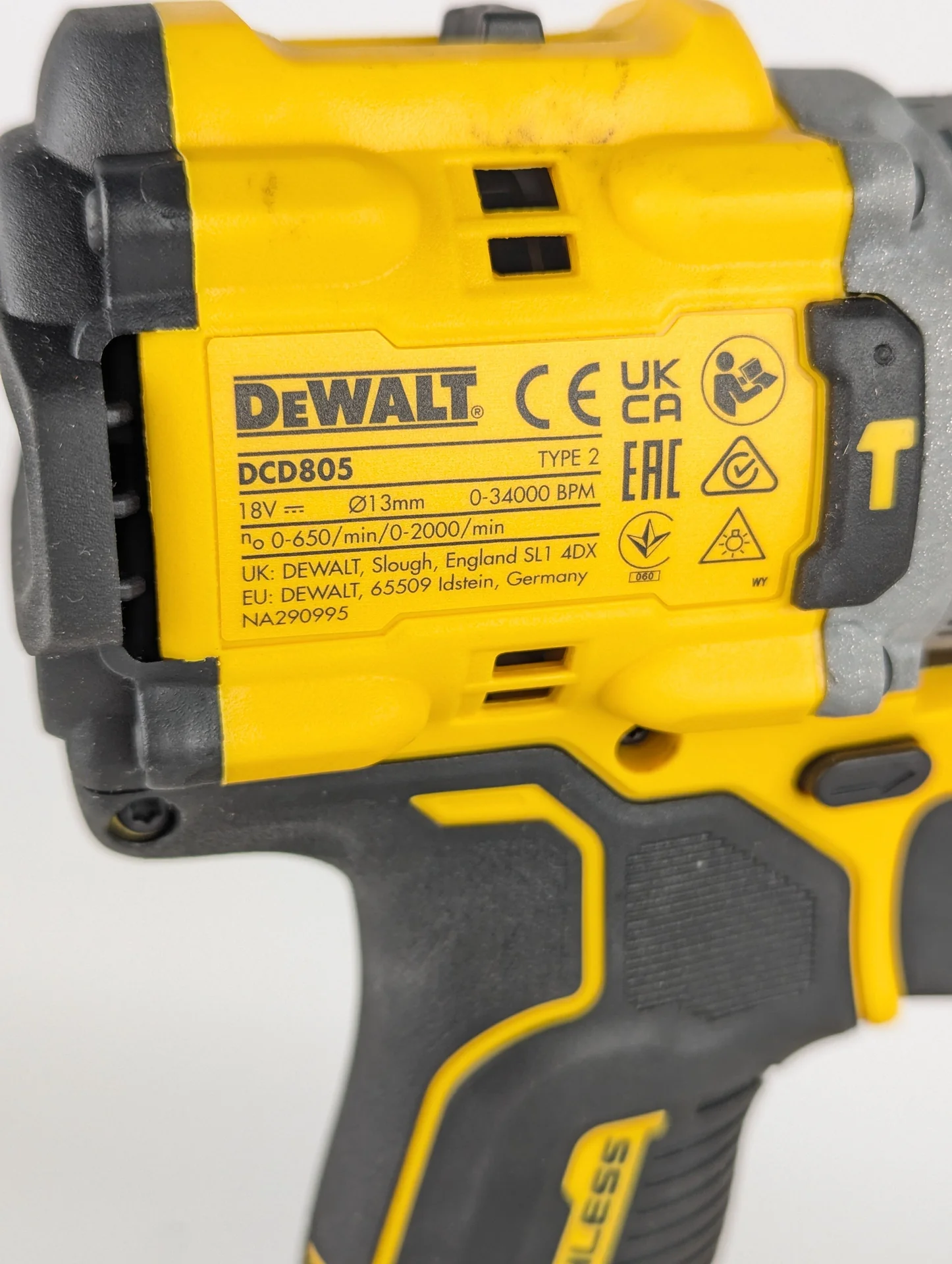 Ударная дрель-шуруповерт DeWalt Dcd805 18V - миниатюра 6