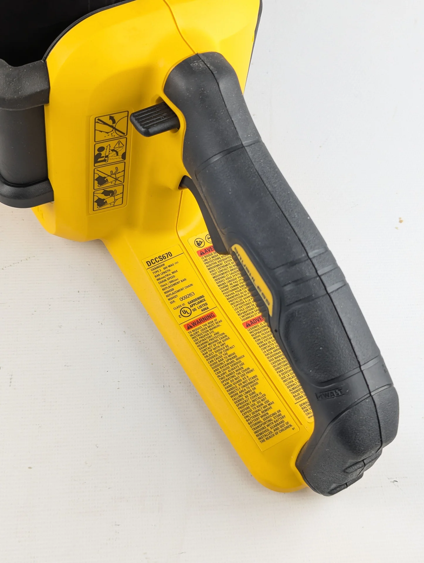 Цепная пила DeWalt Dccs670 60V, 40см - миниатюра 11