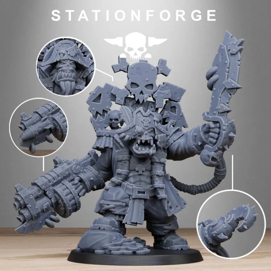 Миниатюра Орк Orkaz Pirate Warhammer 40000