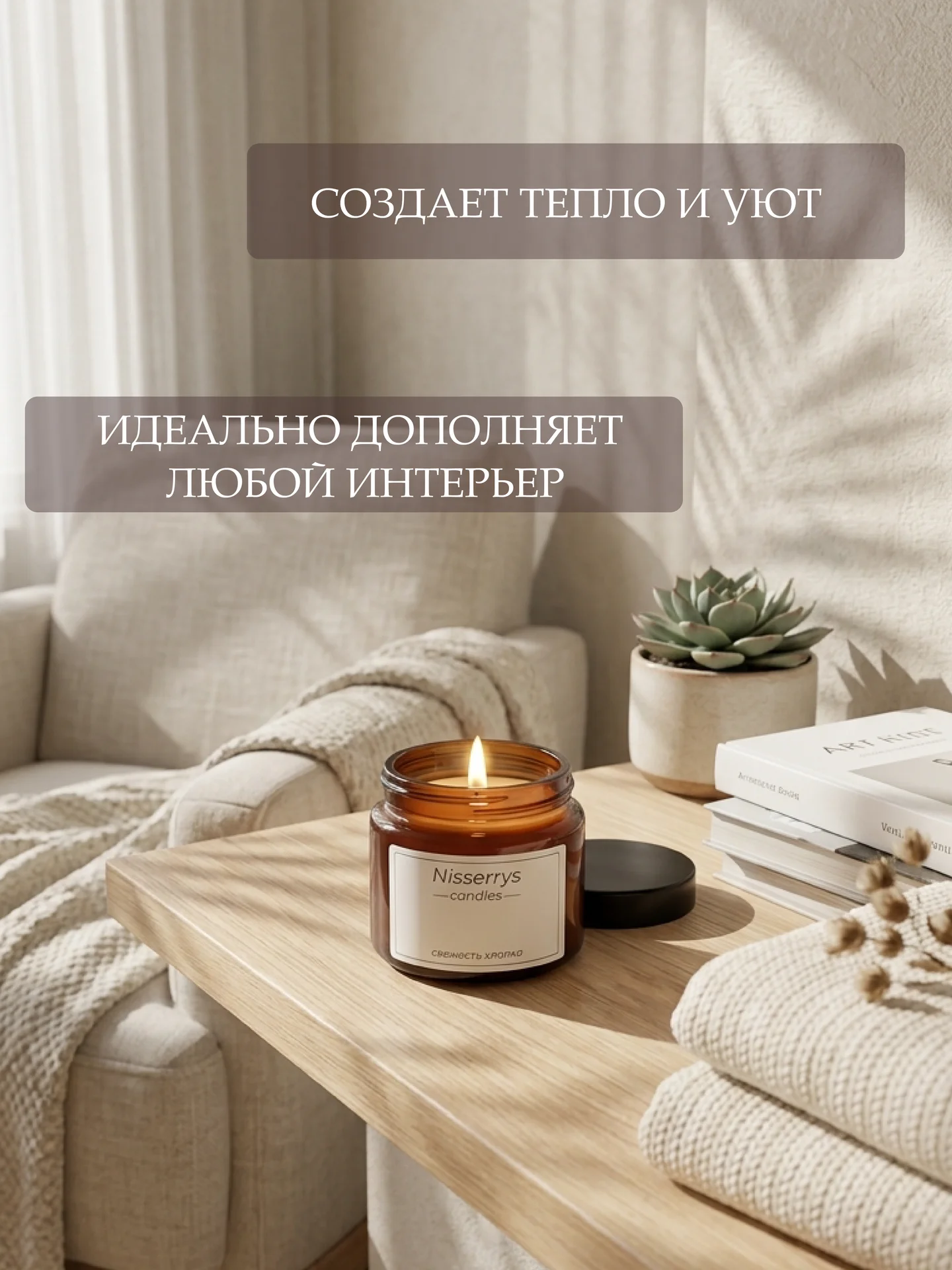 Арома свеча свежесть хлопка - миниатюра 4