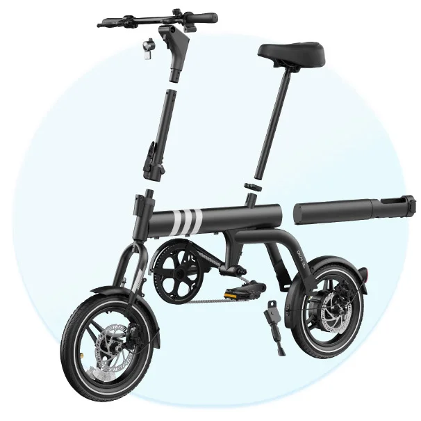 Компактный, лёгкий складной электровелосипед Okai EBF20 FlexNano - миниатюра 3
