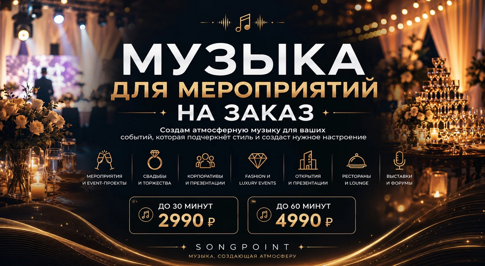 МУЗЫКА ДЛЯ МЕРОПРИЯТИЙ НА ЗАКАЗ