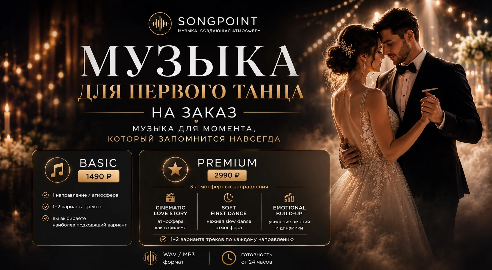 МУЗЫКА ДЛЯ ПЕРВОГО ТАНЦА НА СВАДЬБЕ НА ЗАКАЗ - изображение 1