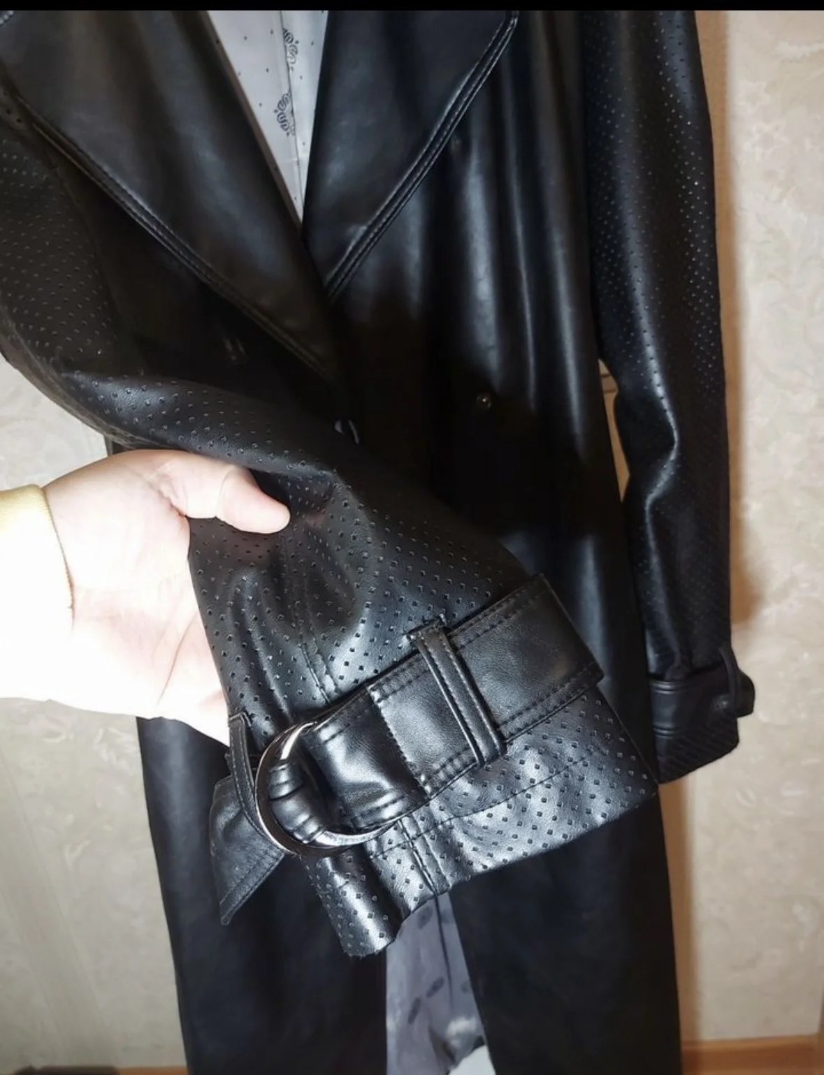Кожаный тренч плащ ElectraStyle 50 р-р - миниатюра 9