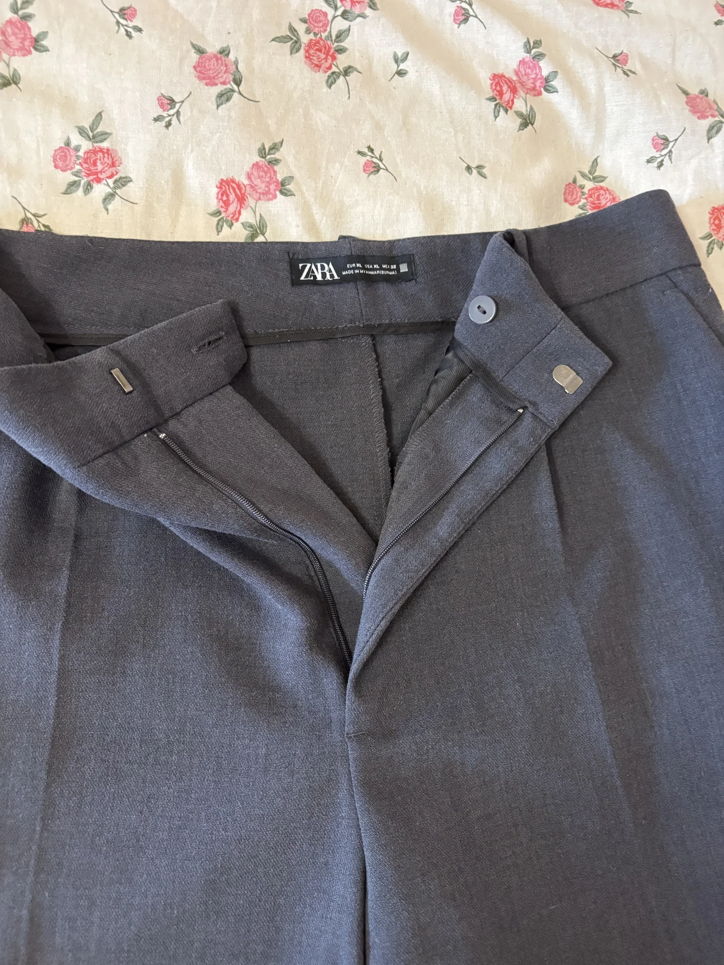 Брюки темно синие zara XL (50) - миниатюра 3