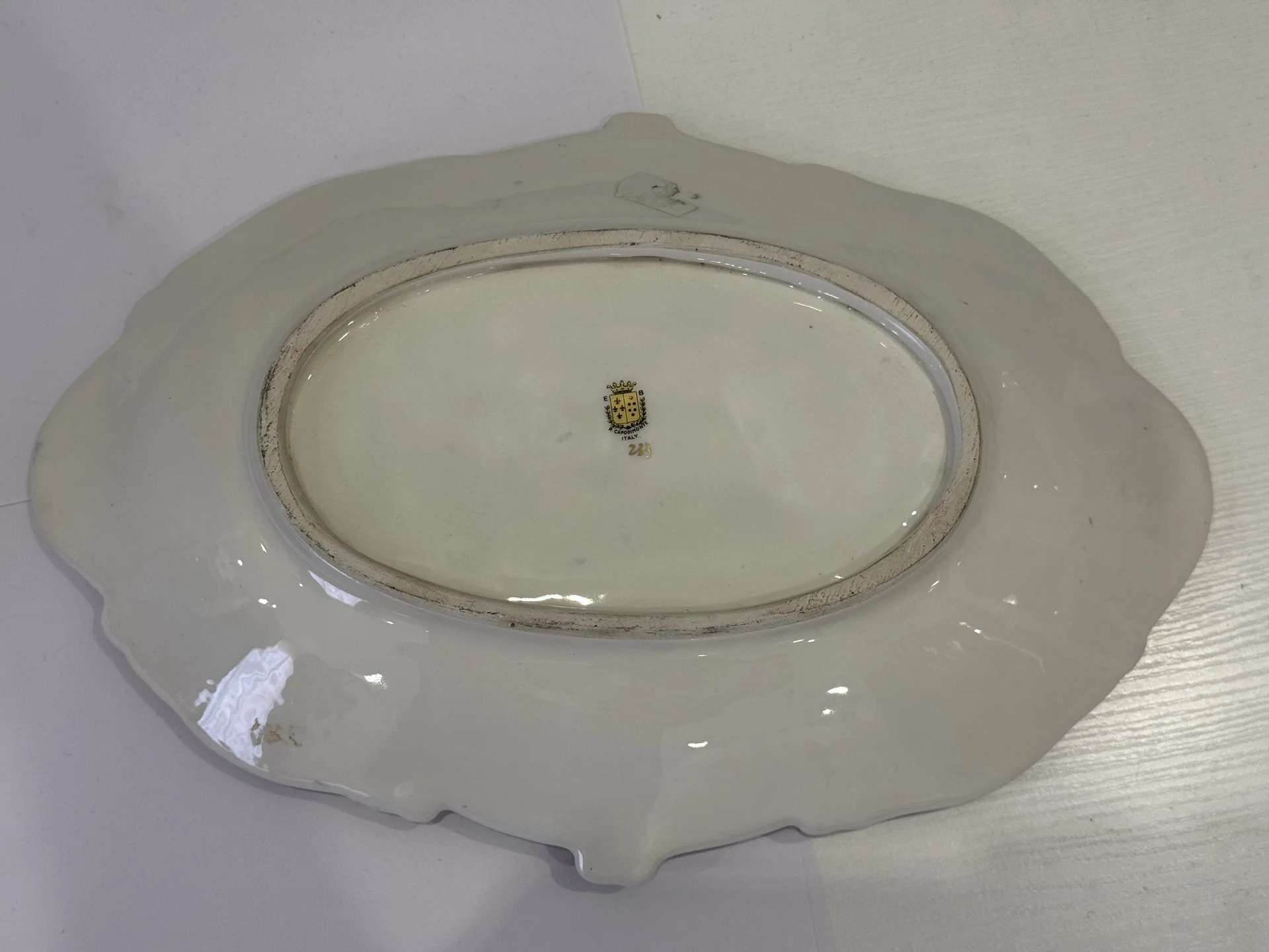 Итальянское декоративное блюдо Capodimonte - миниатюра 3