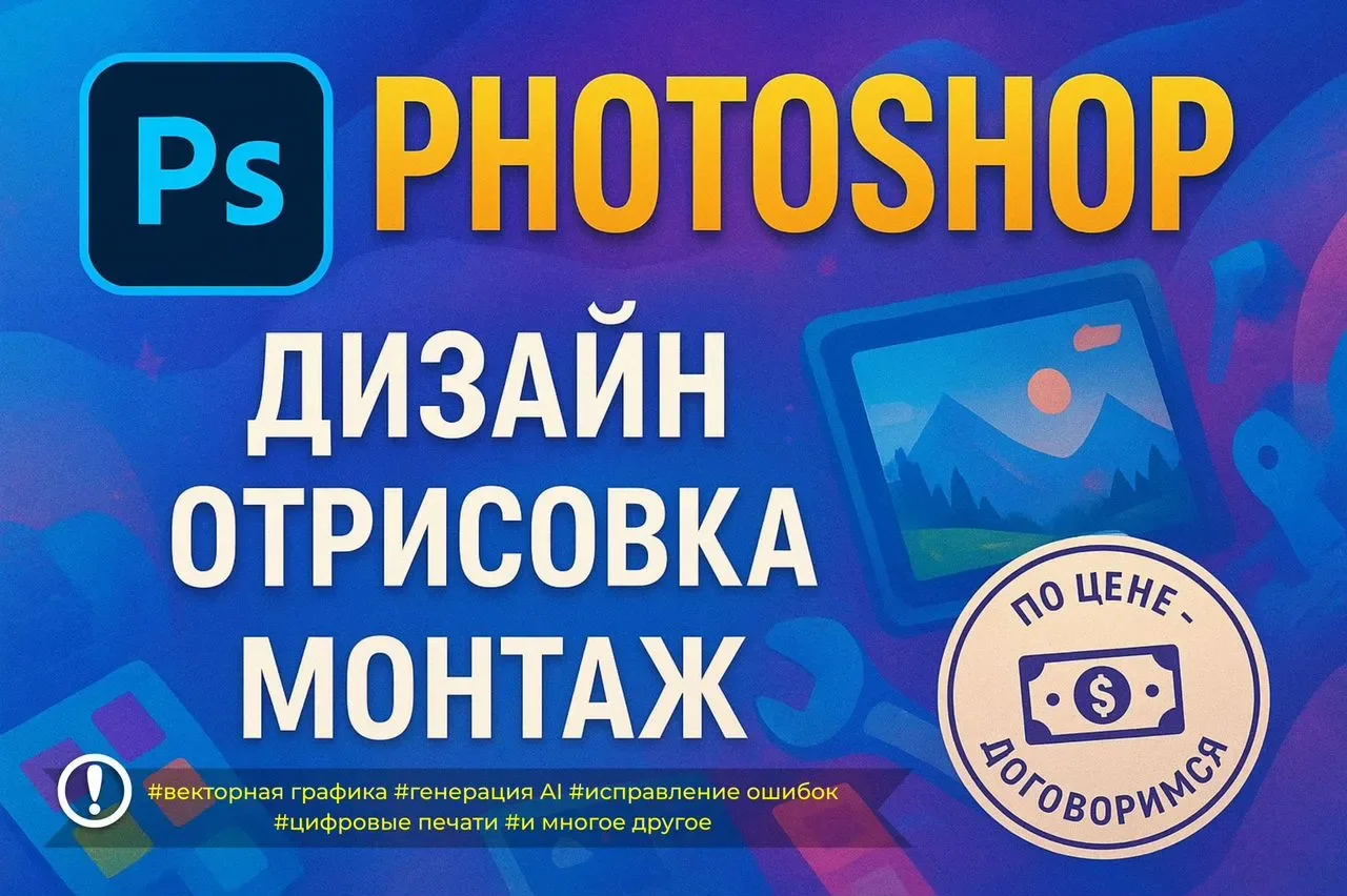 Дизайнер, Фотошоп, вектор, отрисовка, монтаж - миниатюра 3
