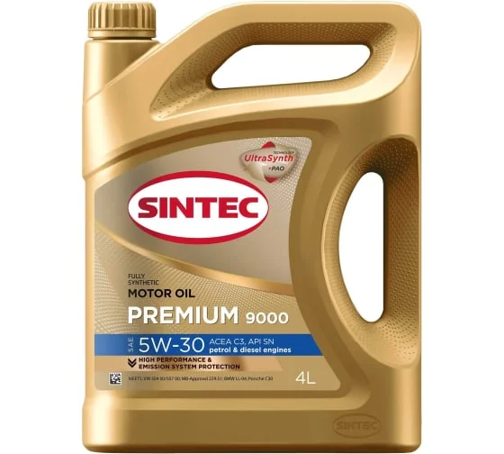 SINTEC PREMIUM 9000 5W30, C3 синтетика 4л. - изображение 1