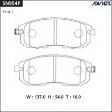 Колодки тормозные передние ADVICS к-кт на SUZUKI SX4 06-14 - изображение 1