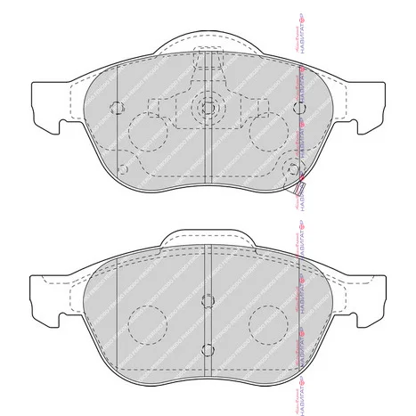 Колодки тормозные передние FERODO на TOYOTA Avensis 1997-2003 - изображение 1