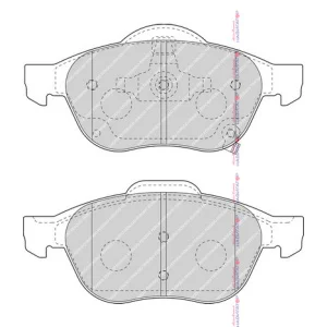 Колодки тормозные передние FERODO на TOYOTA Avensis 1997-2003 - миниатюра 2
