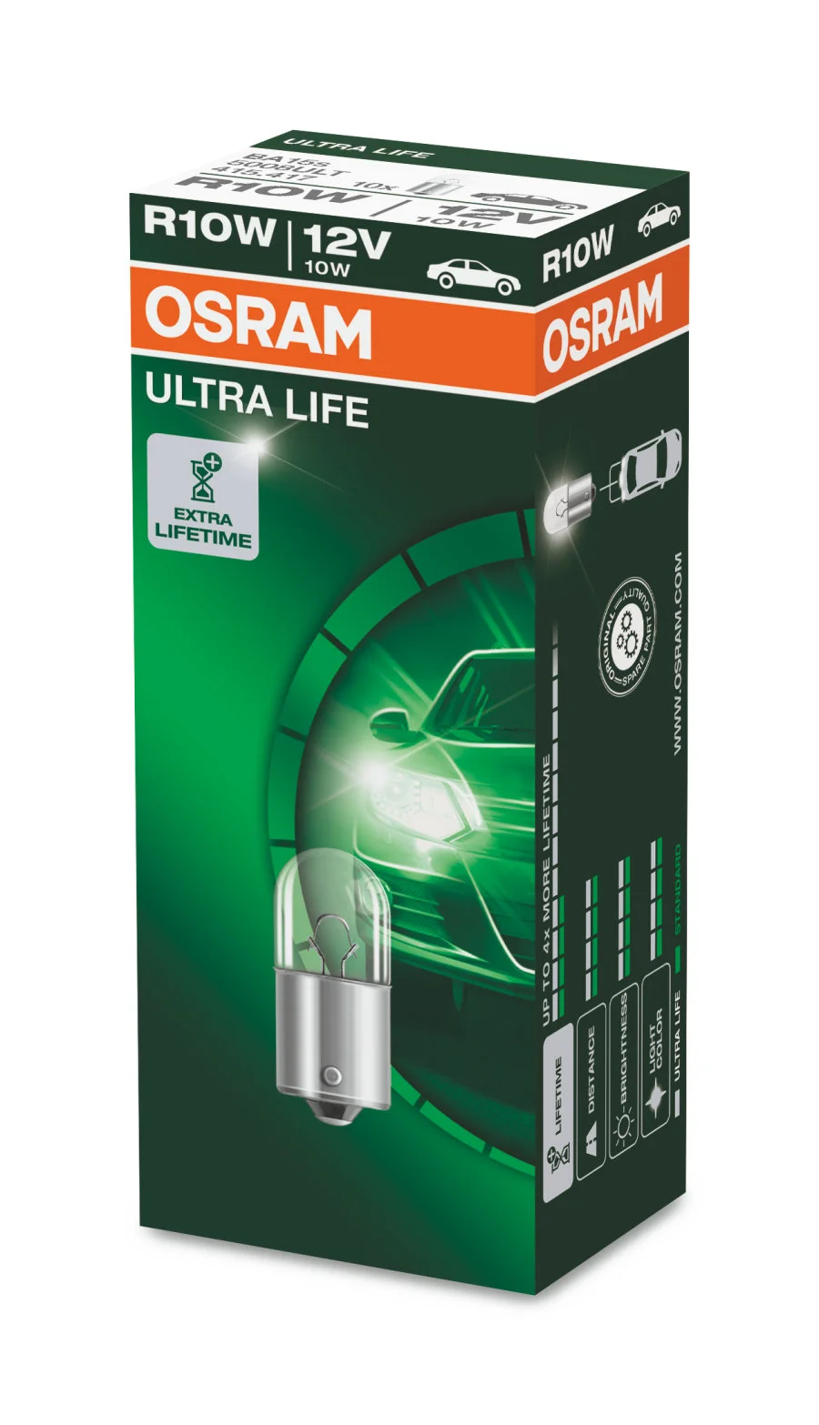 R10W Авто лампа 10W 12V OSRAM 1шт - миниатюра 3