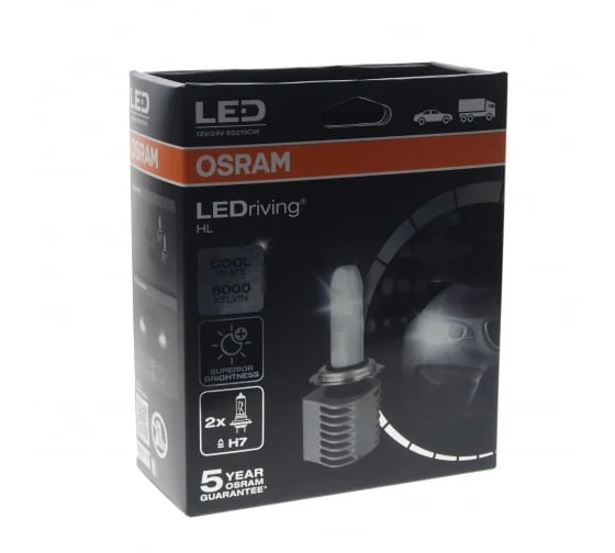 H7 Авто лампа 14W 12V/24V 6000R OSRAM к-кт - миниатюра 3
