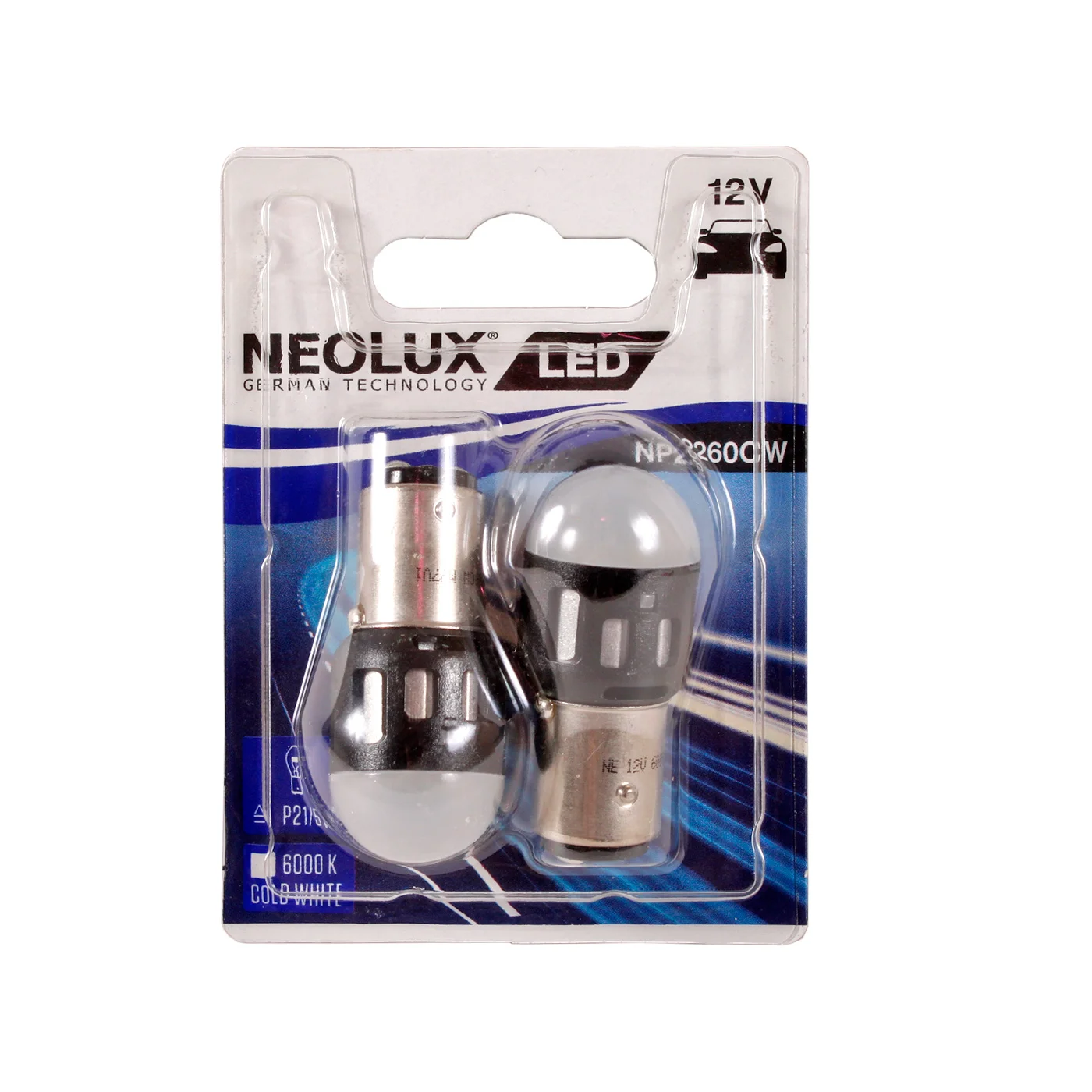P21/5W Авто лампа 12V 6000K NEOLUX к-кт - изображение 1