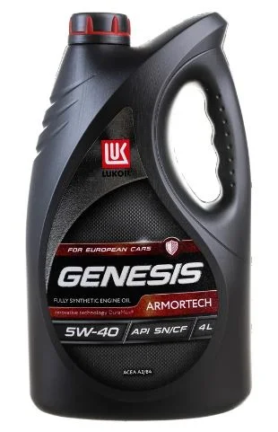 Лукойл GENESIS Armortech 5W40 ACEA A3/B4 Масло моторное 4л - изображение 1