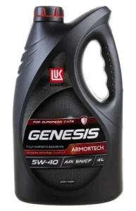 Лукойл GENESIS Armortech 5W40 ACEA A3/B4 Масло моторное 4л - миниатюра 2