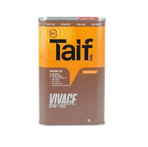 TAIF VIVACE 5W40 Масло моторное SN/CF, A3/B4 1л - миниатюра 2