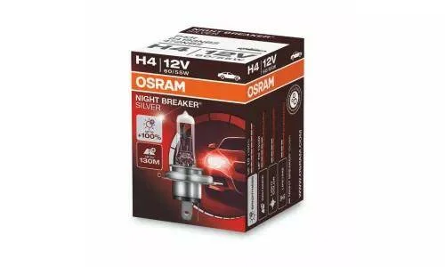 H4 Лампа галогенная Osram Night Breaker Silver, 12В, 60/55Вт, 3200К, 1 шт - изображение 1