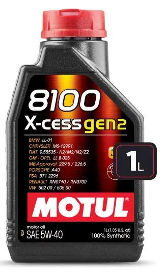 MOTUL 8100 X-Clean GEN 2 C3 5W40 Масло моторное 1л - изображение 1