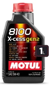 MOTUL 8100 X-Clean GEN 2 C3 5W40 Масло моторное 1л - миниатюра 2