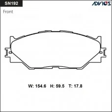Колодки тормозные ADVICS к-кт на Lexus IS 220 и IS 300 - изображение 1