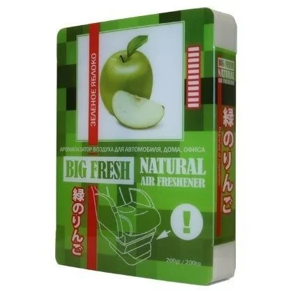 Ароматизатор BIG FRESH зеленое яблоко 200 гр плоск - изображение 1