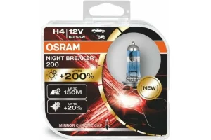 H4 Лампа галогенная Osram Night Breaker, 12В, 60/55Вт, 3900К, комплект 2 шт - миниатюра 2