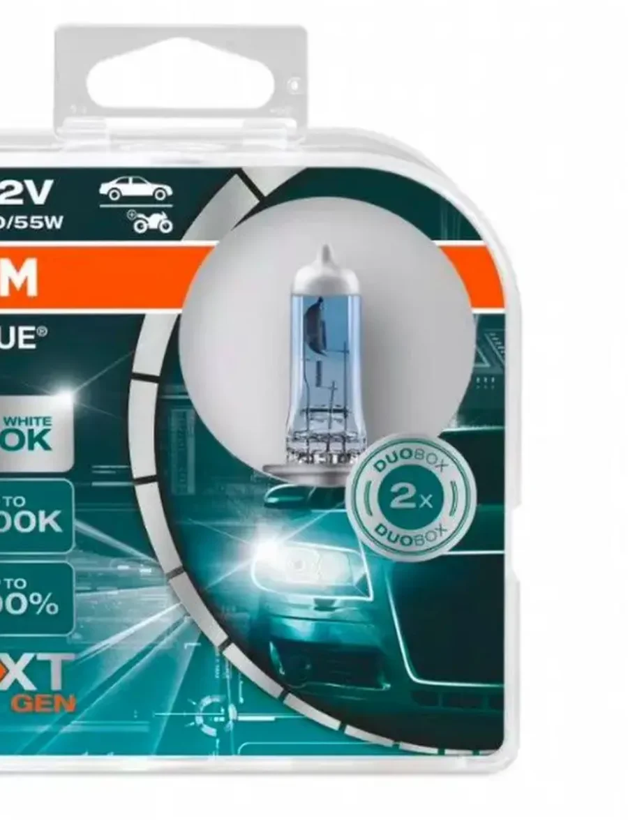 H4 Автолампа 12V-60/55W Cool Blue Intense DuoBox OSRAM комплект 2шт - изображение 1