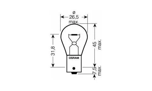 P21W Авто лампа 21W 24V OSRAM, 1шт - миниатюра 3