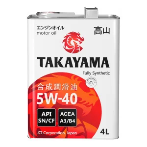 TAKAYAMA масло моторное 5W40 4л. ж/б - миниатюра 2